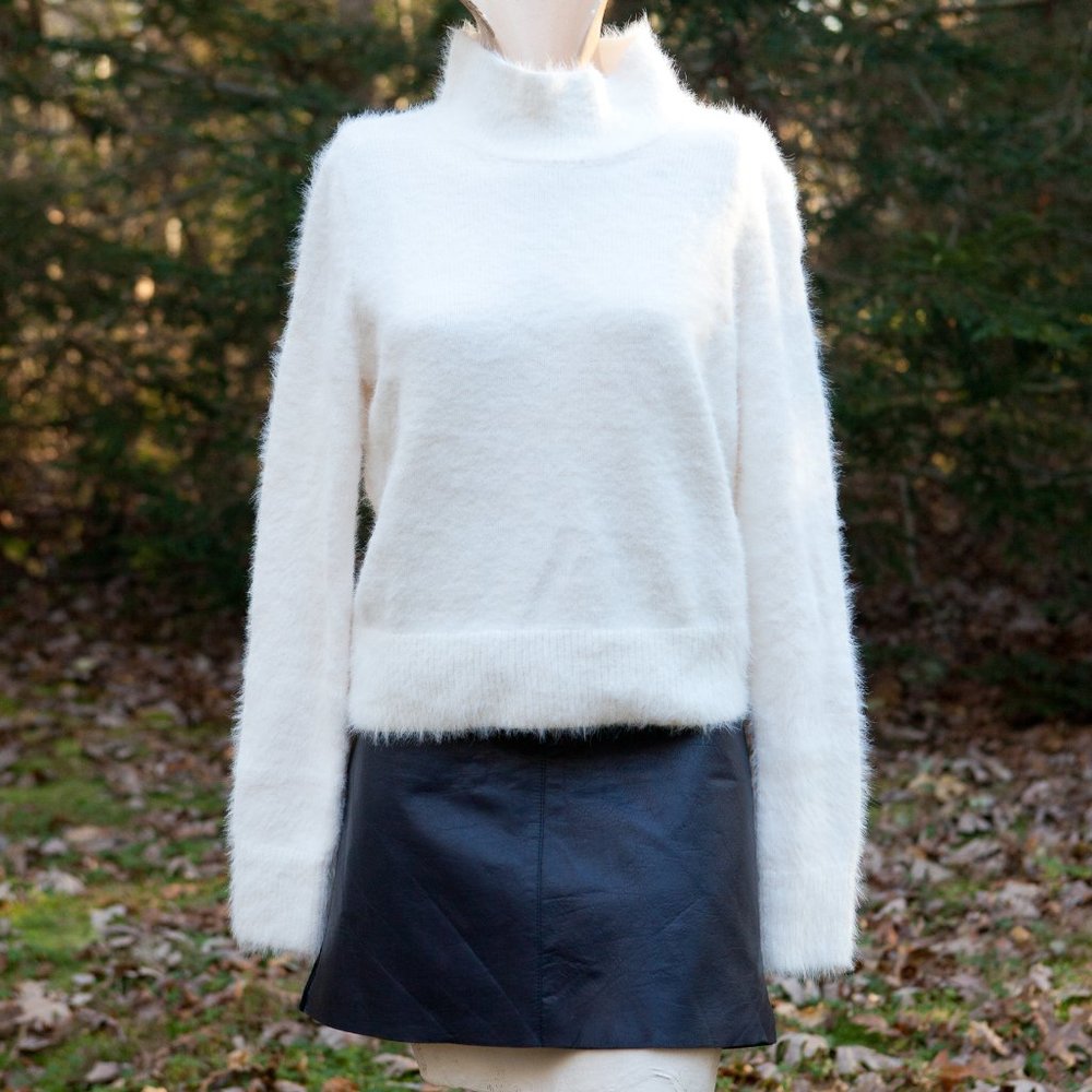 Dark Blue Leather Mini Skirt by Kenneth Cole Sz 2